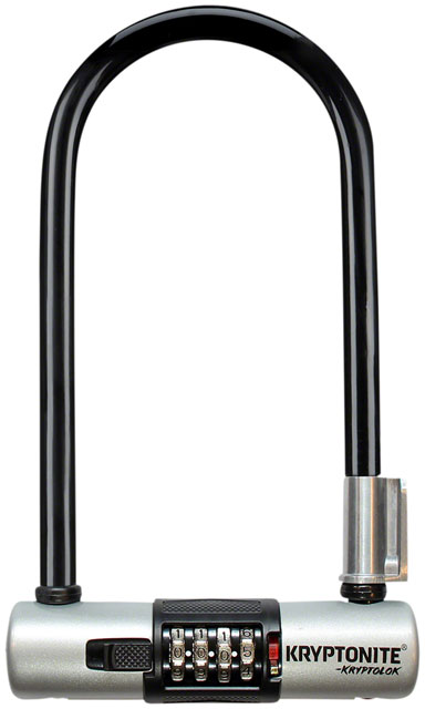 Kryptonite KryptoLok U-Lock - 4 x 9", 4-Digit Combination, Black, Includes bracket