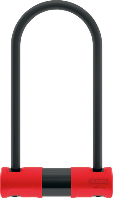 Abus 440A Alarm U-Lock - 4.2 x 9", Keyed, Black/Red, Includes bracket