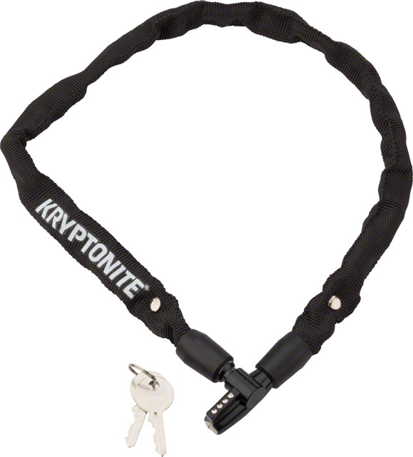 Kryptonite Keeper 465 Chain Lock with Key: 2.13' x 4mm Black