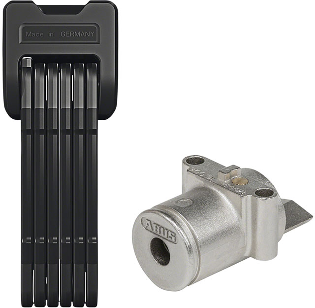 Abus Bordo 6405/85 Folding Lock with keyed alike eBike Battery Lock Core: Bosch Powertube (IT2.1), Premium Key (Plus)