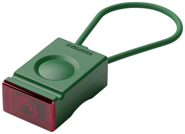 Bookman Block Taillight - Rechargable, Green