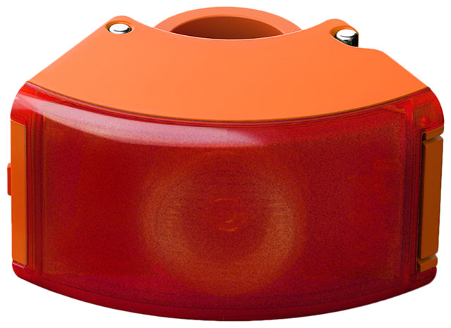 Bookman Curve Taillight - Rechargable, Orange