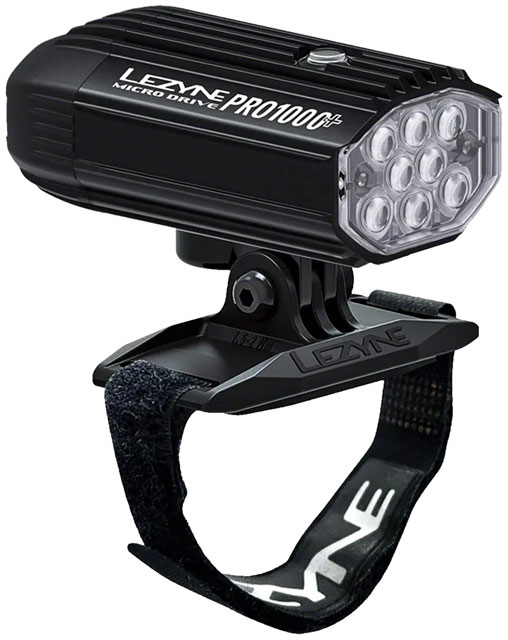 Lezyne Helmet Micro Drive Pro 1000+ Helmet Mount Headlight - Black