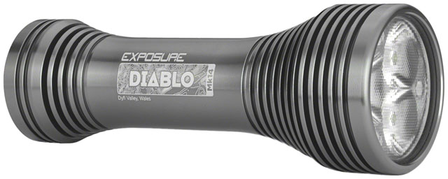 Exposure Diablo Mk14 Headlight - with Helmet and Handlebar Mount, Gun Metal Black