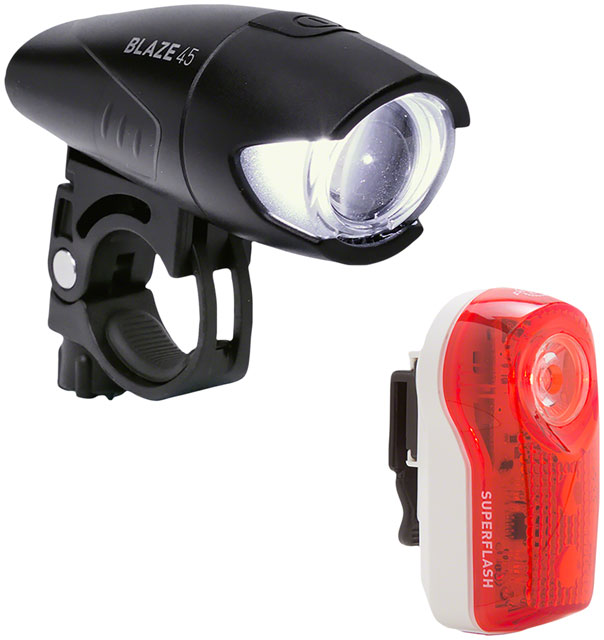 Planet Bike Blaze 1/2 watt/Superflash Headlight/Taillight Set - Black