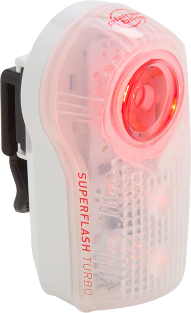 Planet Bike LED Superflash Turbo Taillight: Red/Clear/White