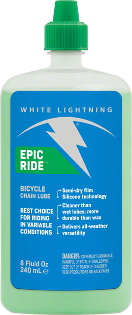 White Lightning Epic Ride Bike Chain Lube - 8oz, Drip