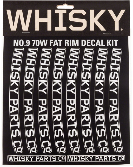 WHISKY 70w Rim Decal Kit for 2 Rims Light Gray