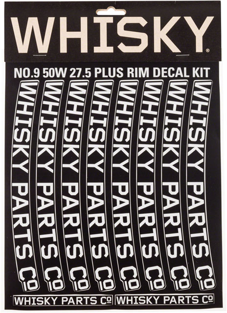 WHISKY 50w Rim Decal Kit for 2 Rims Light Gray