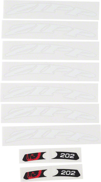 Zipp Decal Set - 404 Matte White Logo, Complete for One Wheel