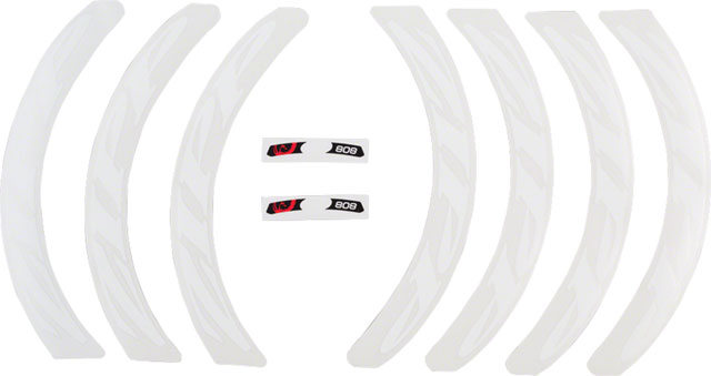 Zipp Decal Set - Disc / 808 Matte White Logo, Complete for One Wheel