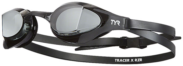 TYR Tracer X RZR Racing Adult Swim Goggles - Black/Black, Smoke Lens