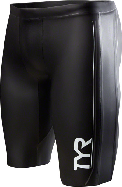 TYR Hurricane Cat 1 NEO Men's Neoprene Training and Racing Shorts: Black/Gray 2XL