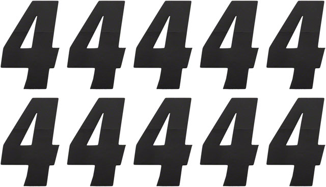 Tangent # 4 Side Plate Numbers - 10/Pack, Black