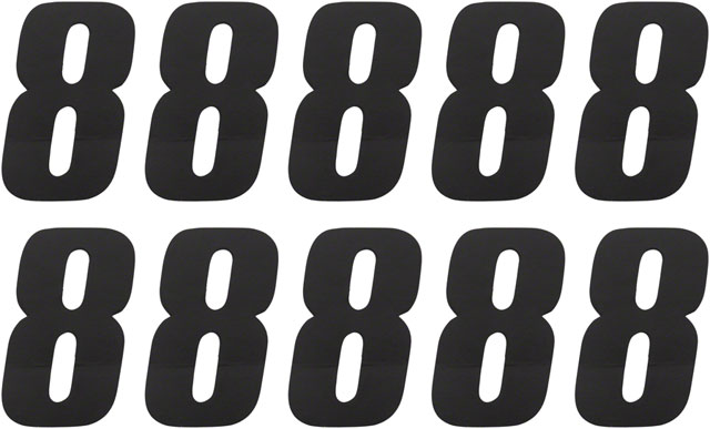 Tangent # 8 Side Plate Numbers - 10/Pack, Black