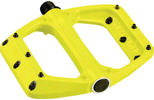 Spank Spoon DC Pedals - Platform, Aluminum, 9/16", Yellow
