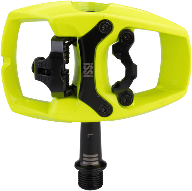 iSSi Flip III Pedals - Single Side Clipless with Platform, Aluminum, 9/16", Yellow