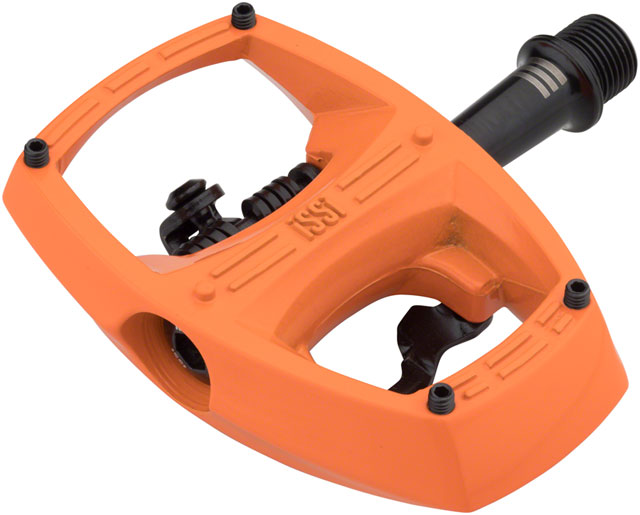 iSSi Flip III Pedals - Single Side Clipless with Platform, Aluminum, 9/16", OrangeYou Glad
