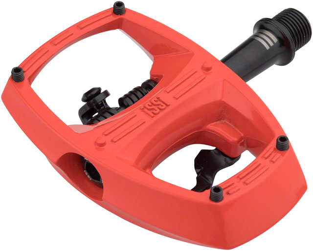 iSSi Flip III Pedals - Single Side Clipless with Platform, Aluminum, 9/16", Lava