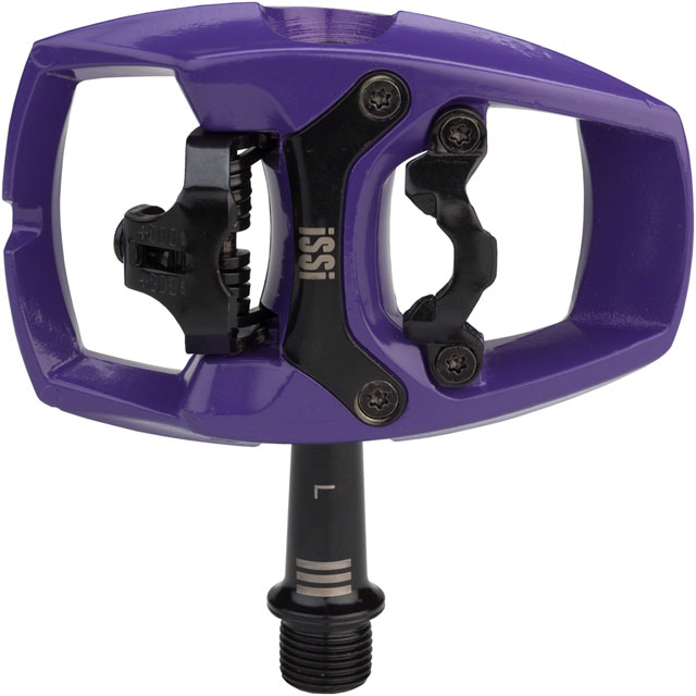 iSSi Flip III Pedals - Single Side Clipless with Platform, Aluminum, 9/16", Violet