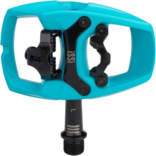 iSSi Flip III Pedals - Single Side Clipless with Platform, Aluminum, 9/16", Teal