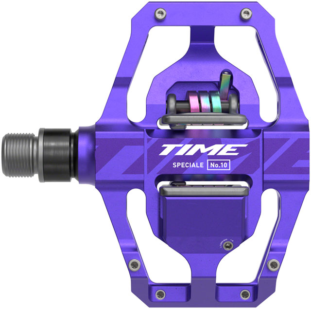 Time Speciale 10 Pedals - Dual Sided Clipless with Platform, Aluminum, 9/16", Purple, Large, B1