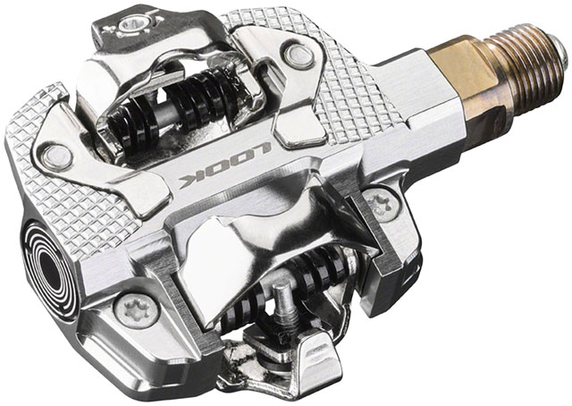 LOOK X-TRACK Single Power Pedals - Dual Sided Clipless, Chromoly,  9/16", Silver