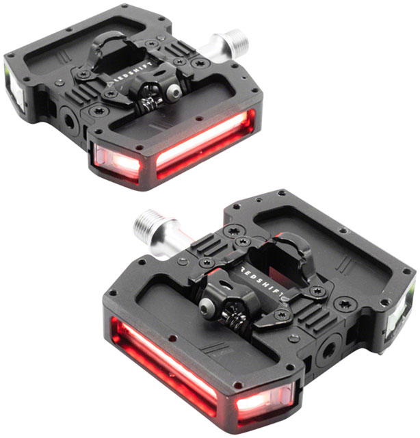 Redshift Sports Arclight Pro Clipless Pedals - Aluminum, 9/16", Black, w/Lights