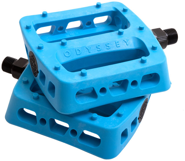 Odyssey Twisted Pro PC Pedals - Platform, Composite/Plastic, 9/16", Ocean Blue