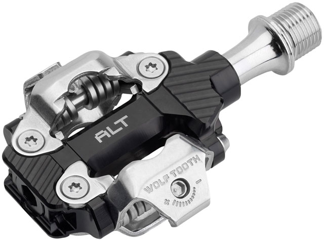 Wolf Tooth ALT XC Clipless Pedals - Dual Sided Clipless, Alloy, 9/16", Black, Pair, Shimano SPD