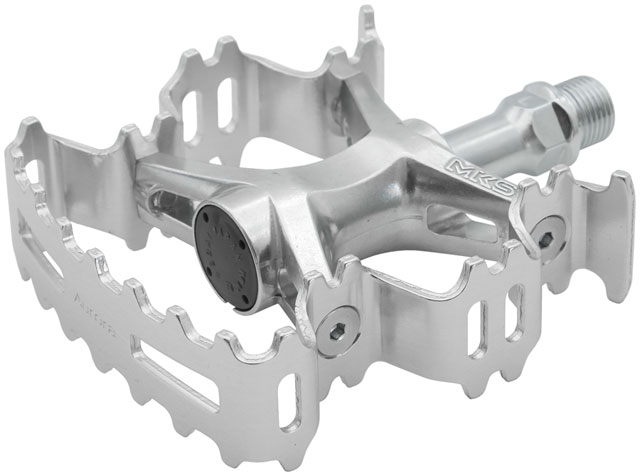 MKS Aurora Pedals - Platform, Aluminum, 9/16", Silver