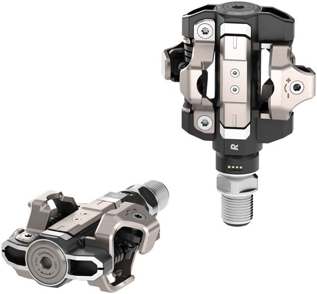 Garmin Rally XC210 Power Meter Pedals - Dual Sided Clipless, Alloy, 9/16", Black, Pair, Dual-Sensing, Shimano SPD