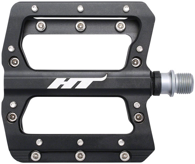 HT Components AN14A Pedals - Platform, Aluminum, 9/16", Black