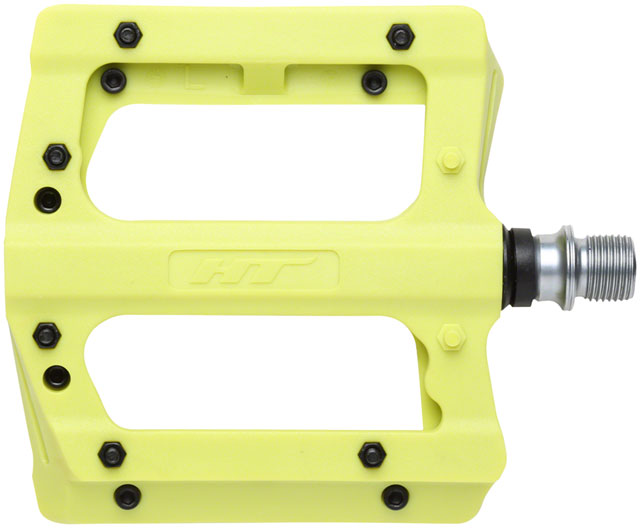 HT Components PA12A Pedals - Platform, Composite, 9/16", Neon Green