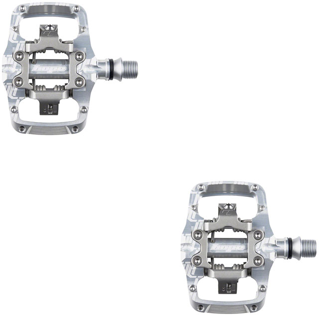 Hope Union TC Pedals - Dual Sided Clipless with Platform, 9/16", Silver