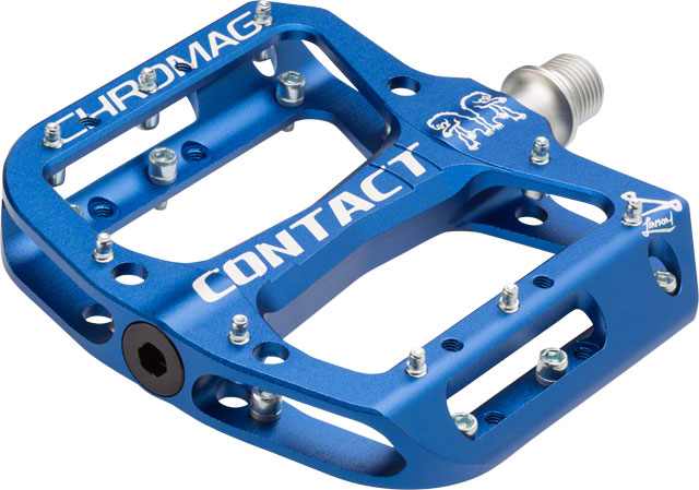 Chromag Contact Pedals - Platform, Aluminum, 9/16", Dark Blue