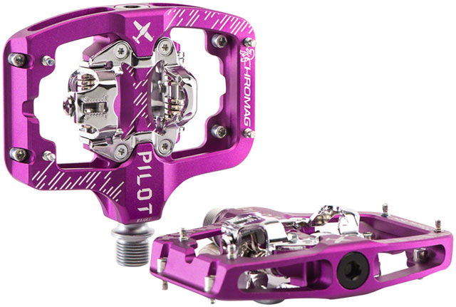 Chromag Pilot Pedals - Dual Sided Clipless, 9/16", Purple, Regular