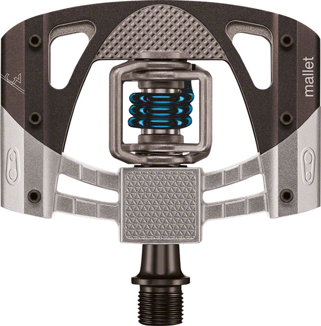 Crankbrothers Mallet 3 Pedals - Dual Sided Clipless with Platform, Aluminum, 9/16", Raw /Black/Blue