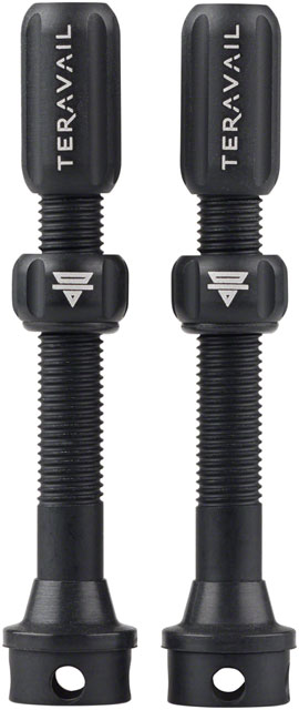 Teravail Alloy Tubeless Valves - Pair, 48mm,  Matte Black