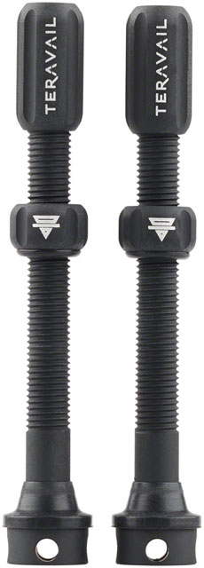 Teravail Alloy Tubeless Valves - Pair, 60mm, Matte Black