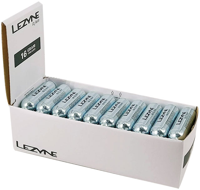 Lezyne 16g CO2 Cartridge, Display Box of 30