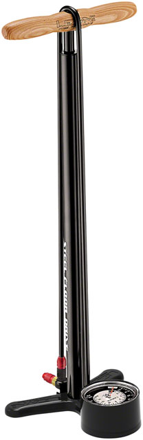 Lezyne Steel Floor Drive Floor Pump with 3.5" Gauge, ABS Pro Head, Black