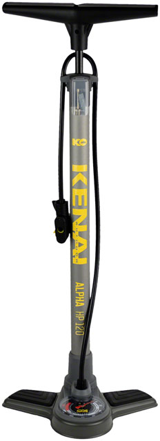 Kenai Outdoor Alpha HP 120 Floor Pump - 120 Psi, Gray