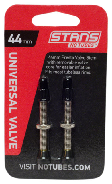 Stan's Tubeless Universal Valve Stems - Brass, 44mm, Pair