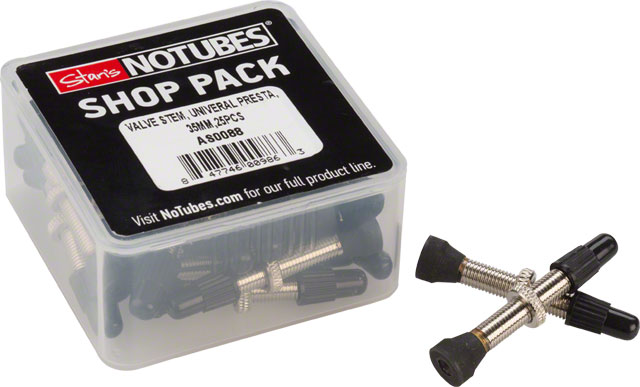Stan's Tubeless Universal Valve Stems - Brass, 35mm, 25-pack