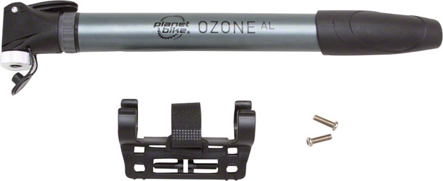Planet Bike Ozone ATB Alloy Frame Pump: Presta/Schrader, Silver/Black