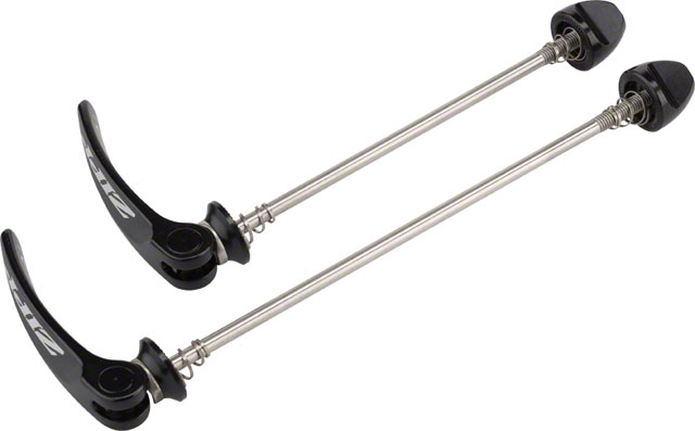 Zipp Tangente Quick Release Skewer Set - 100mm/135mm, Disc Brake, Stainless Steel, Black With Silver Logo