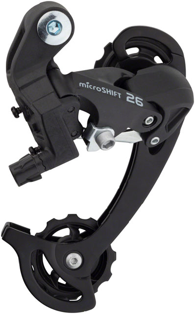 microSHIFT M26 Rear Derailleur - 7/8 Speed, Long Cage, Black