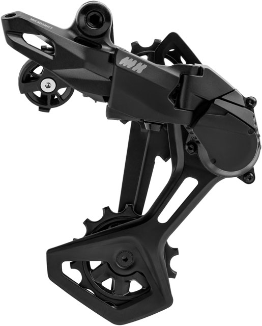 microSHIFT Advent MX Rear Derailleur - 10/11-Speed, Clutched, Steel Medium Cage, 50t Max, Black
