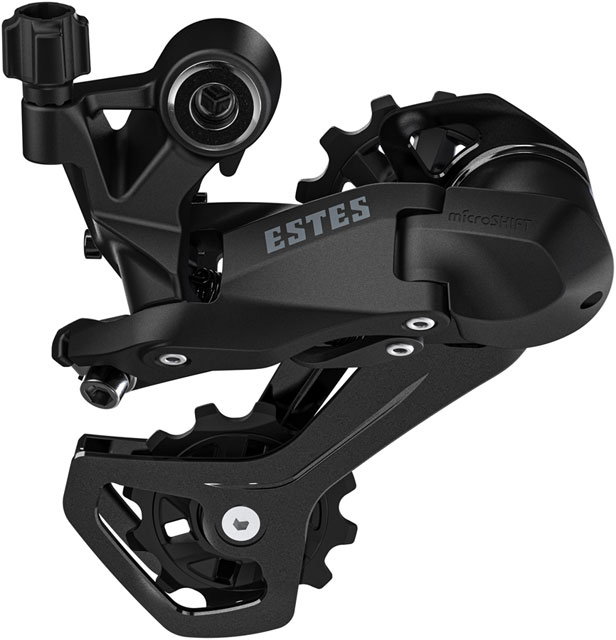 microSHIFT Estes 1x Rear Derailleur - 7/8/9-Speed, Medium Cage, 40-45t Max Cog, 11-12t Min Cog, 33t Capacity, Black